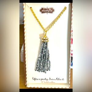 NWT MUD PIE Tassel Necklace